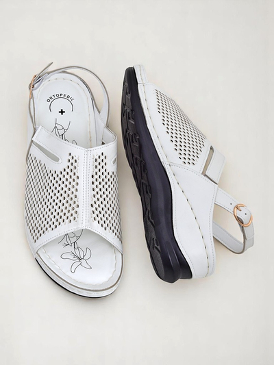 Royalfashion Damen Sandalen mit niedrigem Keilabsatz Mira