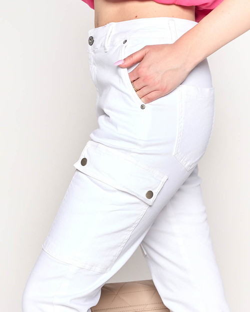 Жіночі білі штани-карго - Одяг