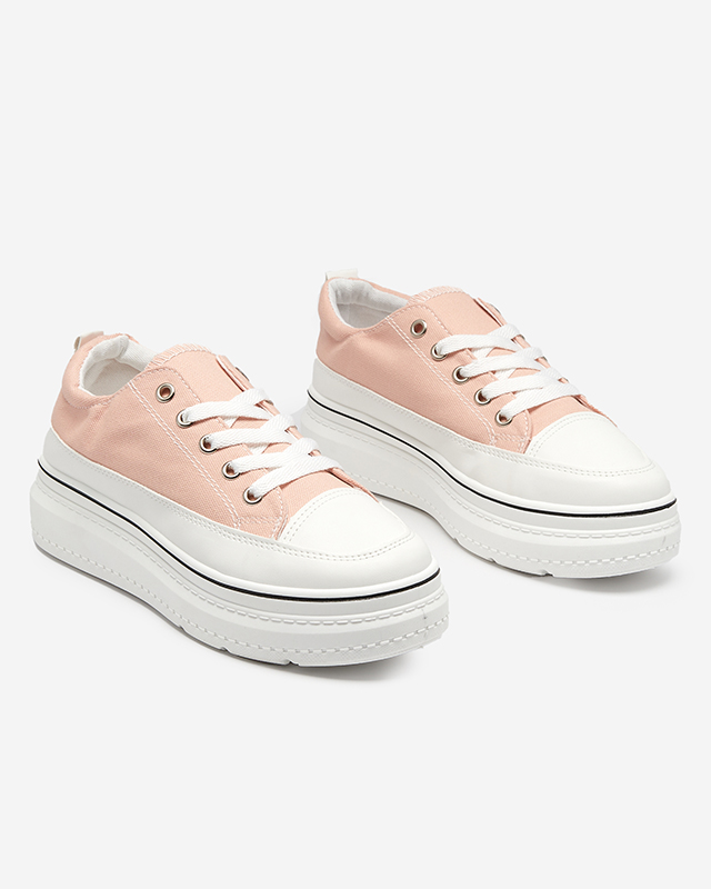 OUTLET Puderfarbene Sneaker für Damen auf der Veritar-Plattform - Schuhe