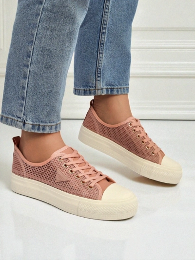 Damen Turnschuhe Afrodyta Rosa – atmungsaktive rosa Stoffschuhe für den Sommer