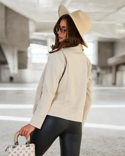 Royalfashion Damen-Ramoneskin-Jacke aus Ökowildleder mit Taschen