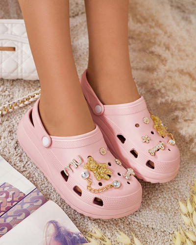 Royalfashion Damen-Gummi-Flip-Flops mit Fescas-Verzierungen