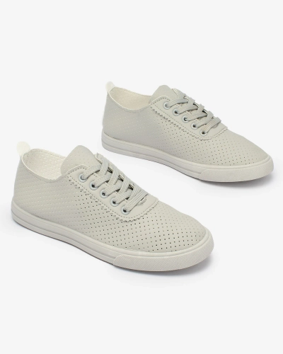 Royalfashion Grau Damen durchbrochene Tennisschuhe Salomp