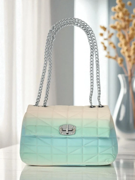 Royalfashion Kleine Damenhandtasche aus Öko-Leder Ombre Sophie Rose