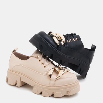 Schwarze flache Schuhe Eqoia - Schuhe