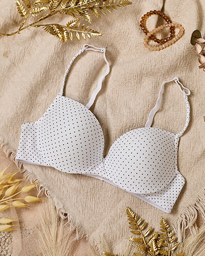 Royalfashion Women's Dotted Bra