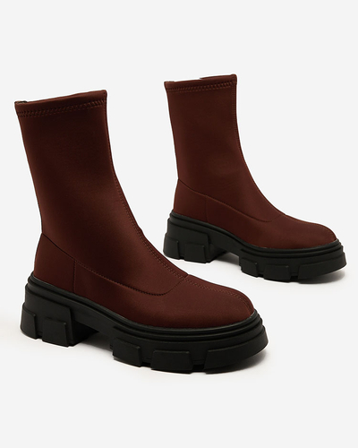 Жіночі черевики з екозамші Royalfashion бежевого кольору Classy Girl