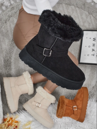 Royalfashion Kurze Damenstiefel a'la Schneestiefel Myrelle