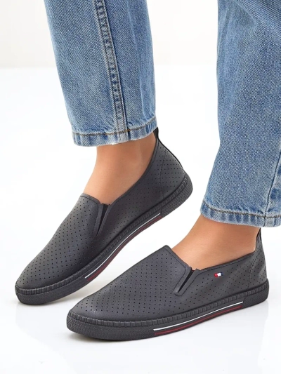 Royalfashion Damen Lochmuster Schlupfschuhe Vielles