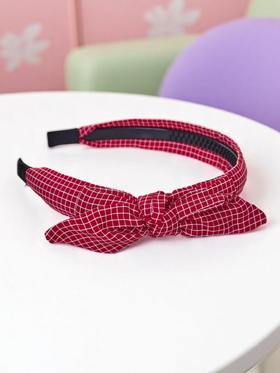 Royalfashion Haarband mit Schleife im Karomuster Gosia