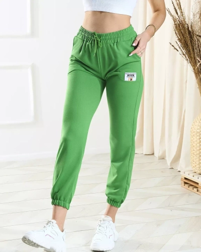 Dunkelgrüne Damen-Sweatpants - Kleidung