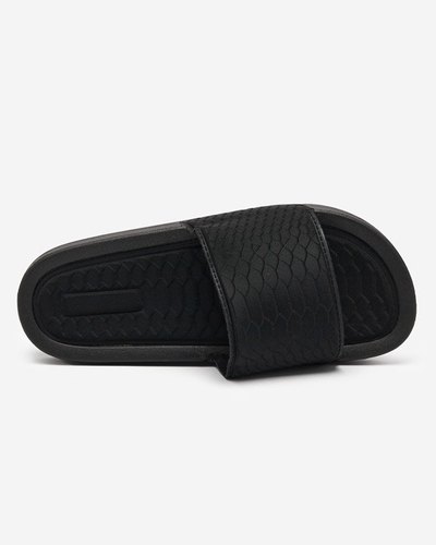 OUTLET Schwarze Damenhausschuhe mit Galite-Prägung - Schuhe