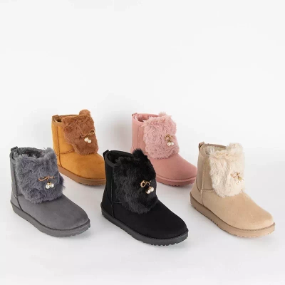 OUTLET Camel-Schneestiefel für Damen mit dekorativem Cioni-Schuh-Obermaterial