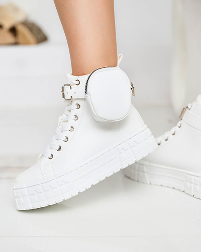 Damen Sportschuhe aus Öko-Leder in Weiß Kolibs- Footwear