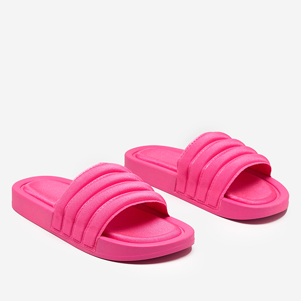 OUTLET Fuchsia gestreifte Damen-Flip-Flops Lenira - Schuhe