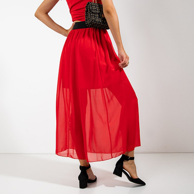 Roter Damen-Maxirock - Kleidung