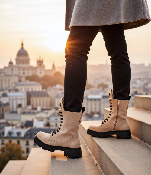 Royalfashion Еко-замшеві жіночі робочі чоботи Moxox