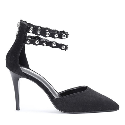 Schwarze High Heels mit dekorativer Schnalle Dayene - Footwear