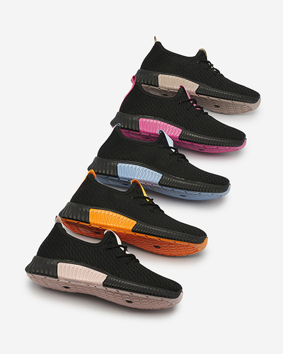Schwarze Damen-Sportschuhe mit rosa Einsätzen Keteti - Schuhe