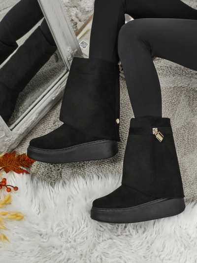 Kurze Damen-Schneestiefel mit abnehmbarem Schaft Elizze