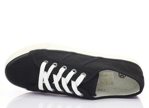 Czarne trampki materiałowe - Obuwie