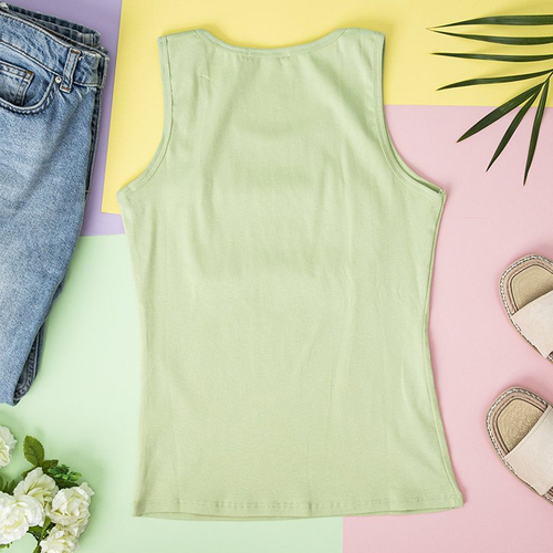 Зелений жіночий топ зі стразами