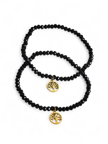 Royalfashion Zwei Damenarmbänder mit Baum-Anhänger