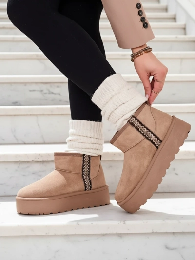 Royalfashion Kurze Stiefel Damen Schneestiefel Stil Haluzi