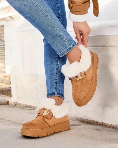 Royalfashion Damen Kurzstiefel a'la Schneestiefel Dobis