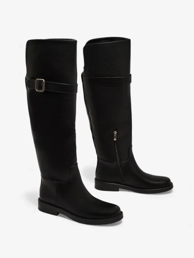 Damen Overknee Stiefel aus Öko-Leder Denivra