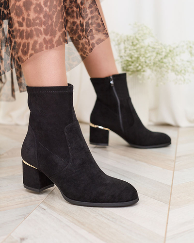 Royalfashion Schwarze Damenstiefel Rejerra