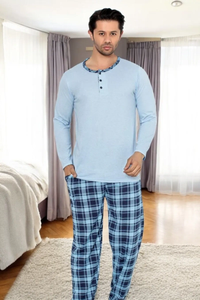 Royalfashion Herren Baumwoll Schlafanzug