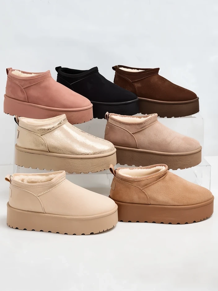 Royalfashion Damen Kurzstiefel a'la Schneestiefel Ozozi