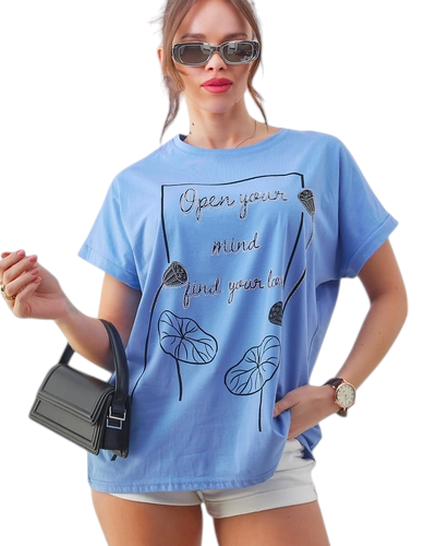 Royalfashion Damen Baumwoll-T-Shirt mit einem interessanten Druck