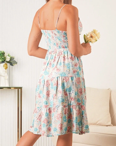 Royalfashion Damen Baumwoll-Blumenkleid