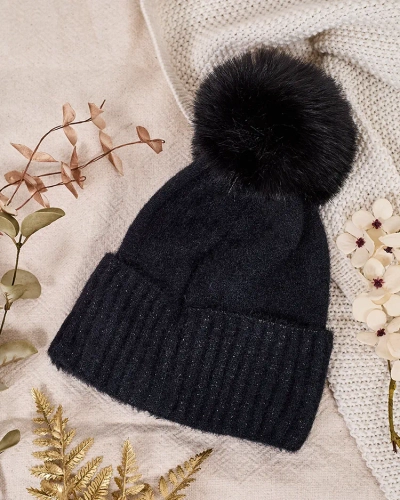 Жіноча шапка Royalfashion з помпоном