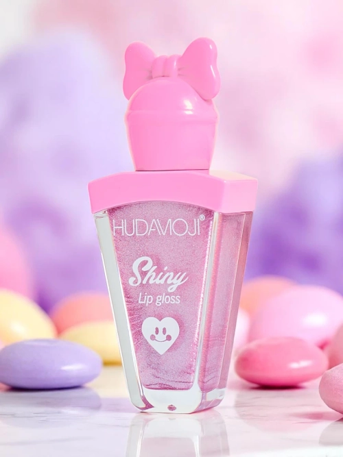 Блиск для губ із блискітками, колір рожевий