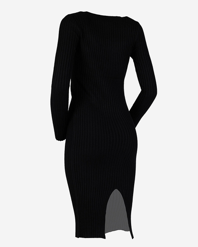 Schwarzes Pulloverkleid für Damen - Kleidung