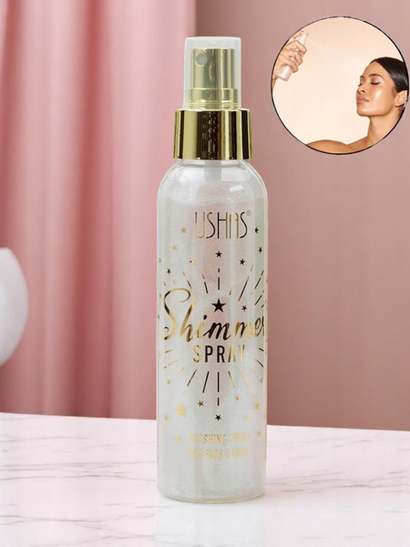 USHAS Summer Spray – Flüssiger Highlighter für Gesicht und Körper Weiß