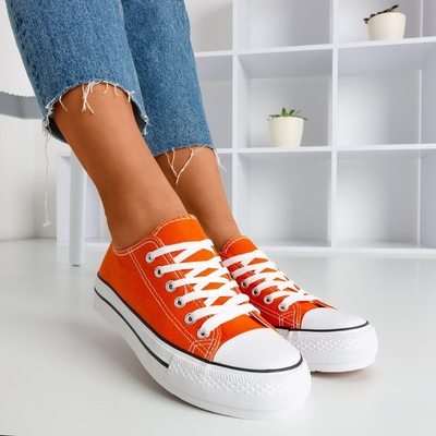 Orangefarbene Habena-Turnschuhe für Damen - Schuhe