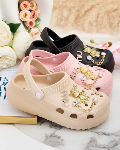 Royalfashion Damen-Gummi-Flip-Flops mit Fescas-Verzierungen