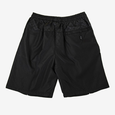 Schwarze Herren-Shorts mit grauen Streifen - Kleidung