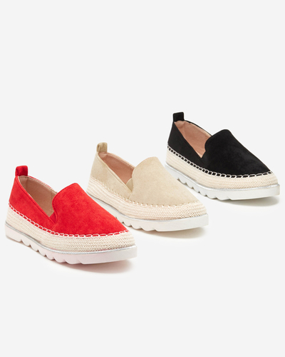 Rote Damen-Slipper Fabiola - Schuhe