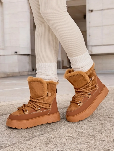 Royalfashion Damen Schnürschnee Stiefel Liloz