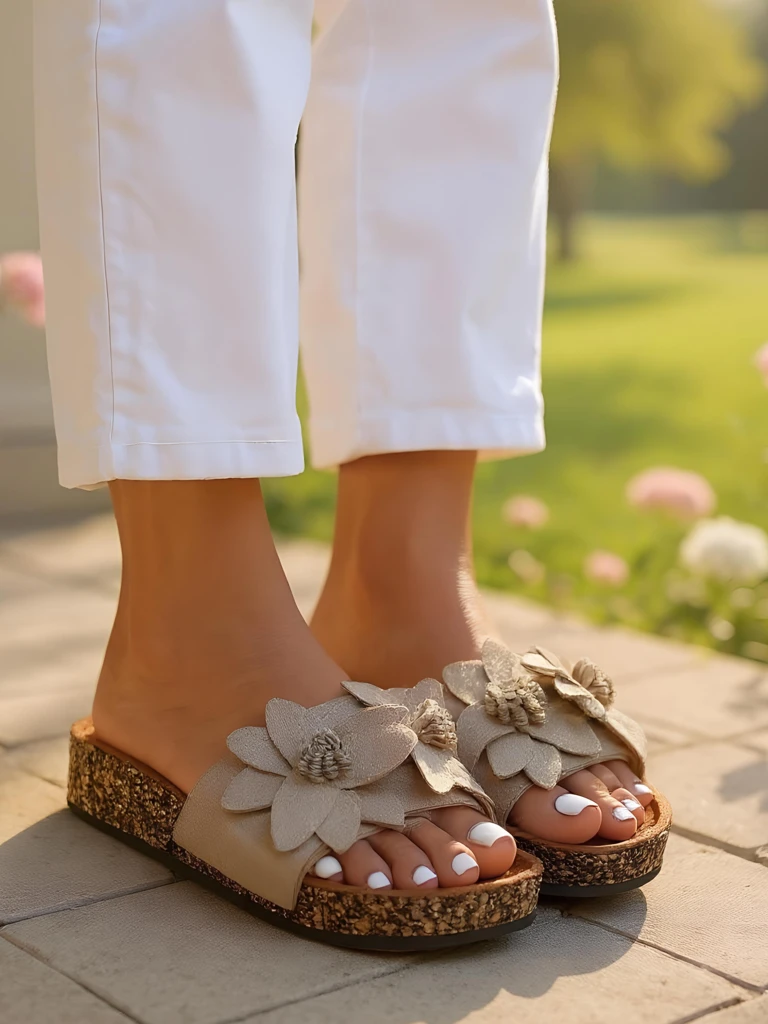 Royalfashion Damenflip-flops mit Blumenmuster