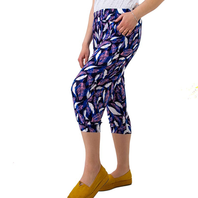 Сині жіночі бриджі з принтом PLUS SIZE