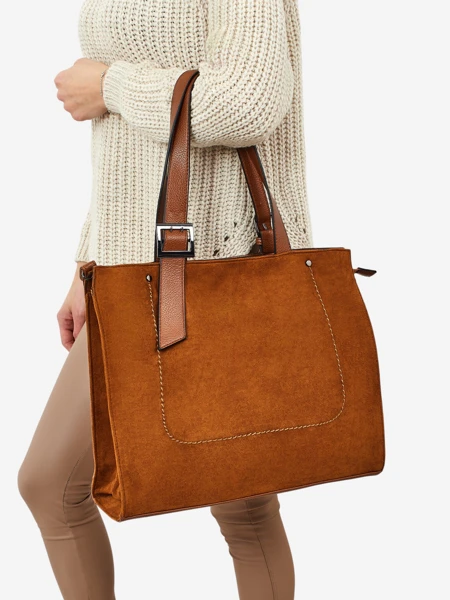 Damen Shopper Handtasche Daverna aus Öko-Wildleder