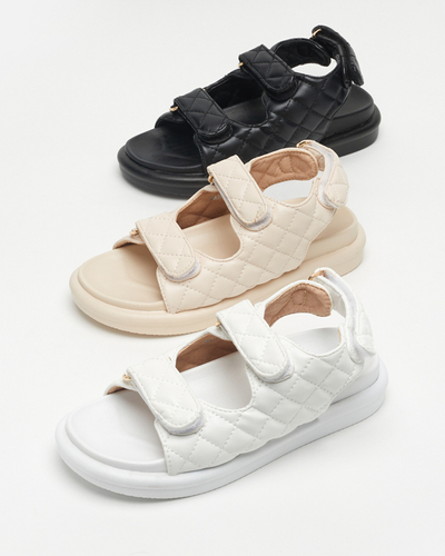 Weiße Steppsandale für Damen Acuq - Footwear