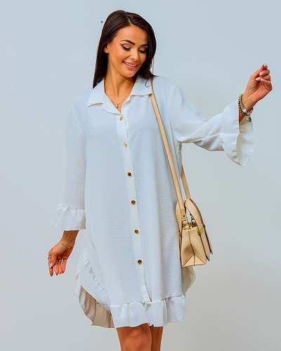 Royalfashion Damen-Oversize-Kleid mit Rüsche