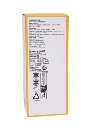 Spray für Fuß- und Fersenpeeling